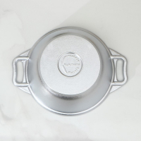 Кастрюля алюминиевая, 1 л, d=18 см, h=9 см, цвет серый