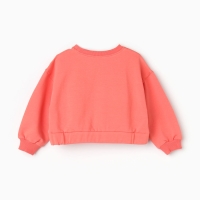 Комплект для девочки (свитшот, брюки), цвет тёмно-персиковый, рост 122 см