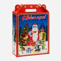 Новый год. Подарочная коробка новогодняя Подарок "Чаепитие" 16,8 х 7 х 25 см. Новый год. Подарочная коробка новогодняя Подарок "Чаепитие" 16,8 х 7 х 25 см.