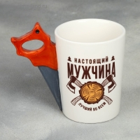 Кружка &laquo;Настоящий мужчина&raquo;, с формовой ручкой, 400 мл