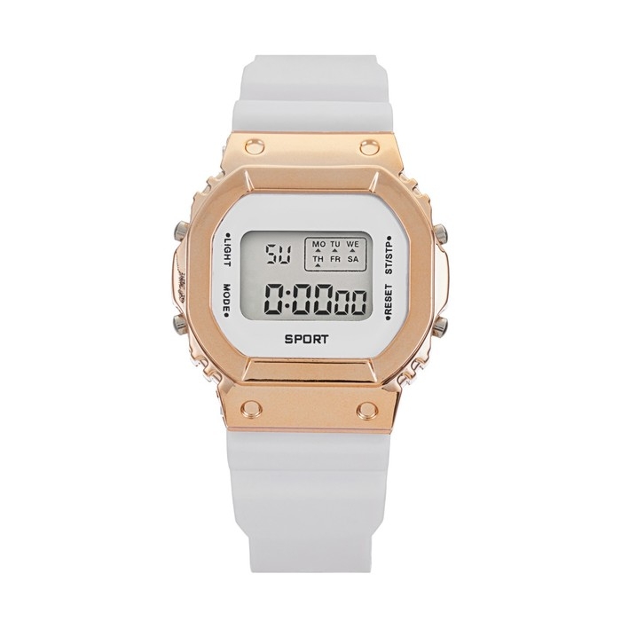 Часы наручные электронные Sport, ремешок силикон, белые Часы наручные электронные Sport, ремешок силикон, белые