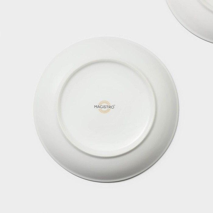 Набор тарелок фарфоровых пирожковых Magistro Hypnose, 15,3&times;2,3 см, 2 шт