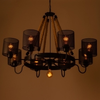 Светильник "Ричард" 8хЕ27 60Вт черный 75х75х35-75см BayerLux