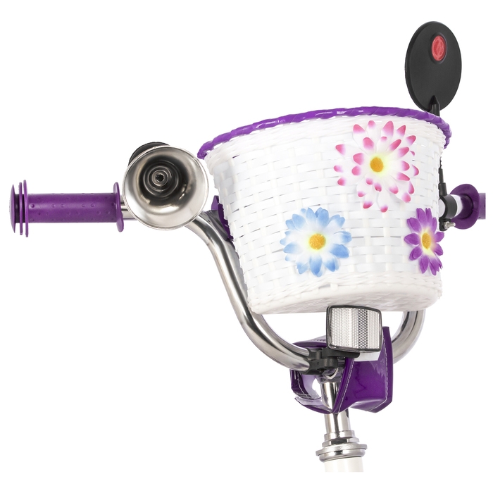 Велосипед 16" Novatrack BUTTERFLY, цвет белый/фиолетовый