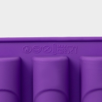 Форма для выпечки Доляна «Батончик», силикон, 30×17,5 см, 20 ячеек (6,5×2,5×2 см), цвет фиолетовый Форма для выпечки Доляна «Батончик», силикон, 30×17,5 см, 20 ячеек (6,5×2,5×2 см), цвет фиолетовый