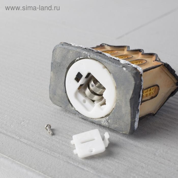 Светодиодная фигура &laquo;Дом с башней&raquo; 4.5&times; 8.5 &times; 6 см, керамика, батарейки AG13х2 ( в комплекте), свечение тёплое белое