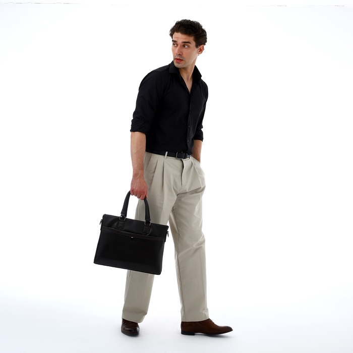 Сумка мужская деловая TEXTURA, 2 наружных кармана, цвет коричневый Сумка мужская деловая TEXTURA, 2 наружных кармана, цвет коричневый