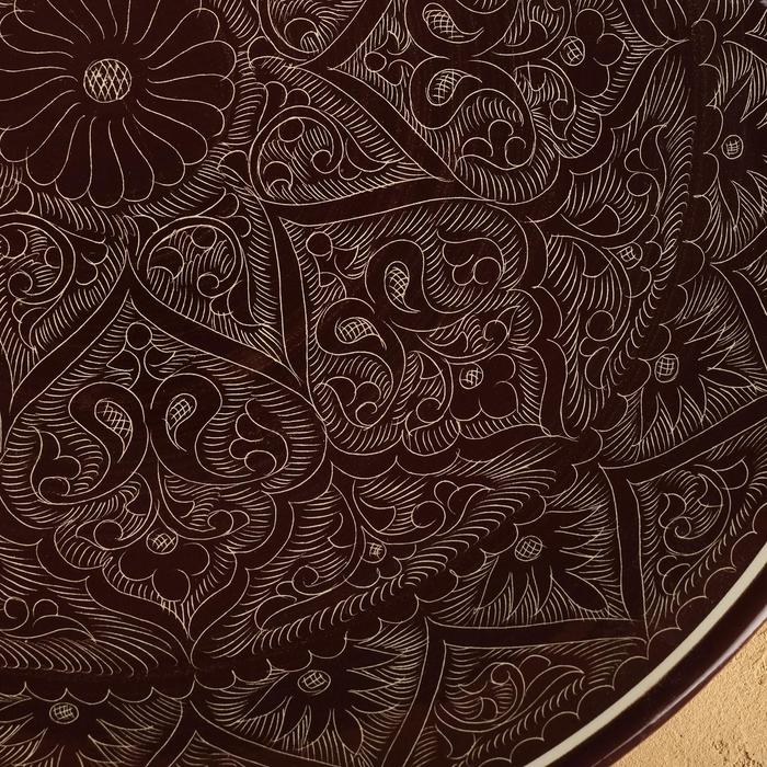 Ляган Риштанская Керамика Ляган Риштанская Керамика "Узоры", 42 см, коричневый