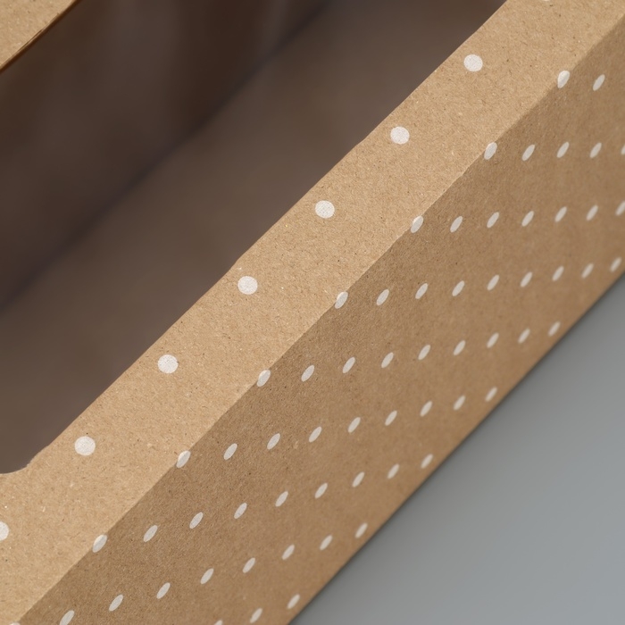 Коробка подарочная складная с PVC-окном, упаковка, &laquo;Горох &raquo;, 14 х 35 х 14 см