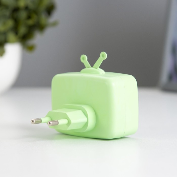 Ночник "Телевизор" LED зеленый 7х7х6,5 см