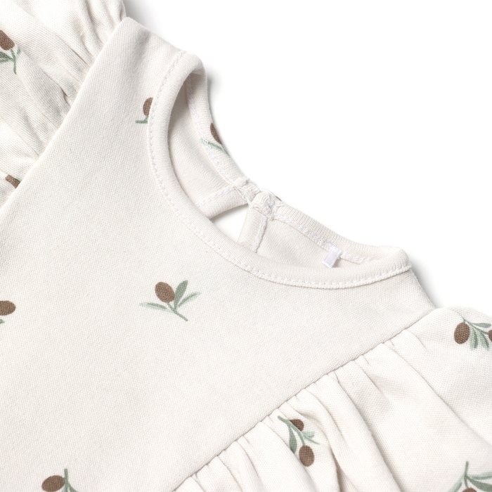 Футболка с воланами Крошка Я Olives, р. 62-68, молочный Футболка с воланами Крошка Я Olives, р. 62-68, молочный