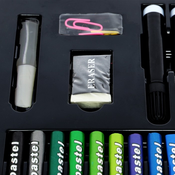 Набор для рисования в деревянной коробке, обтянутой пвх, большой Набор для рисования в деревянной коробке, обтянутой пвх, большой