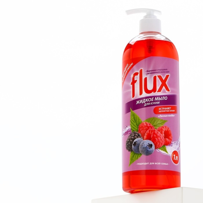Мыло жидкое кухонное, 1000 мл, аромат лесных ягод, FLUX Мыло жидкое кухонное, 1000 мл, аромат лесных ягод, FLUX