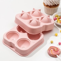 Форма для льда Доляна, 12&times;5 см, 4 ячейки, цвет МИКС