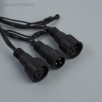 Гирлянда &laquo;Нить&raquo; 10 м, IP44, УМС, тёмная нить, 100 LED, свечение бело-синее, мигание, 220 В