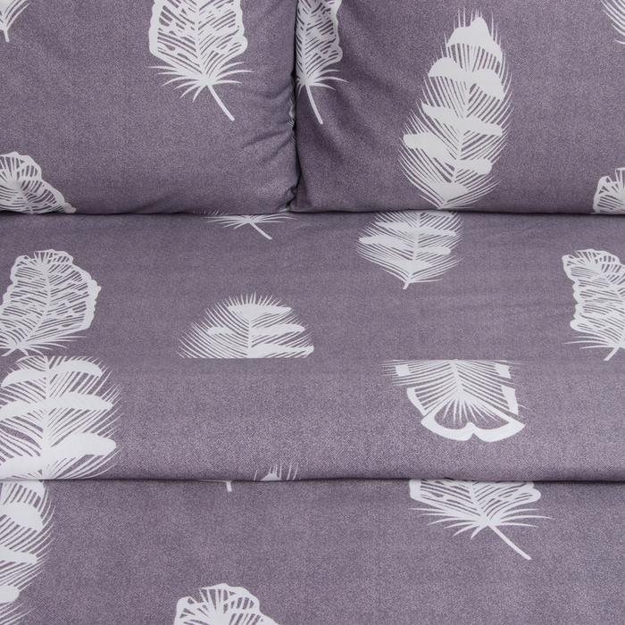 Постельное бельё Экономь и Я 2 сп Feather 175*215см,180*215см,50*70см-2 шт, полисатин, 80 г/м&sup2;