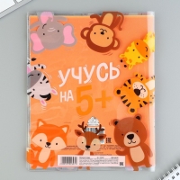 Обложка для тетрадей и школьного дневника &laquo;Учусь на 5&raquo;, 34,7 х 21,1 см