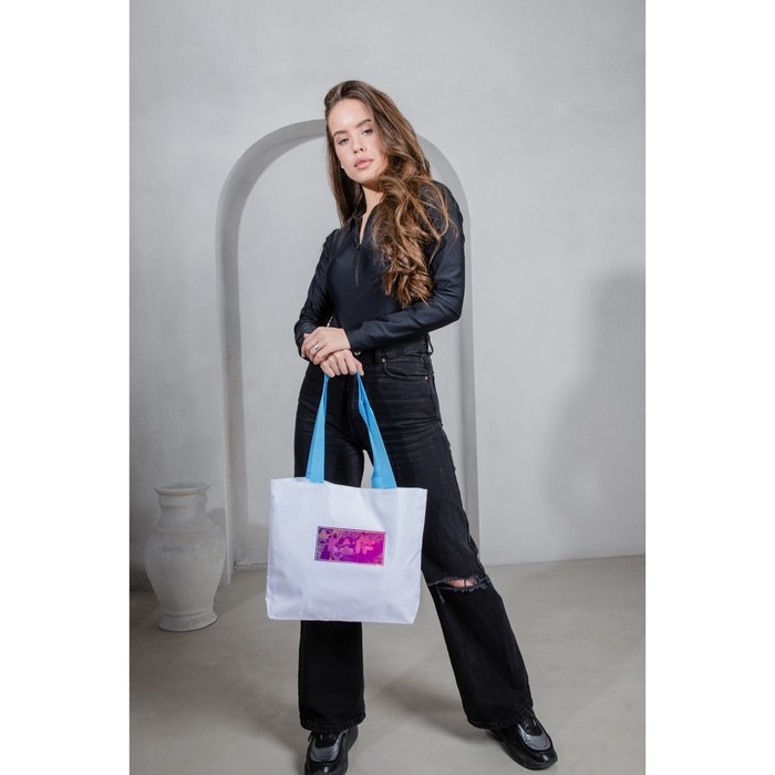 Шопер KAIF без молнии с подкладкой, цвет белый Шопер KAIF без молнии с подкладкой, цвет белый