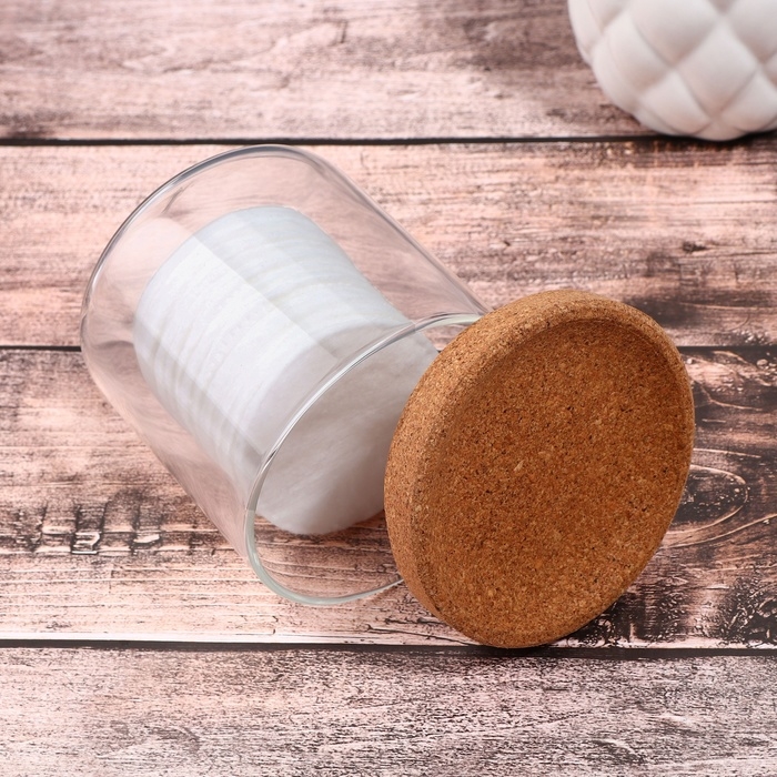 Набор органайзеров для ватных палочек и дисков, 17,5 × 10 × 10 см цвет прозрачный/коричневый Набор органайзеров для ватных палочек и дисков, 17,5 × 10 × 10 см цвет прозрачный/коричневый