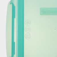 Контейнер из жаропрочного стекла, 1010 мл, 2 секции, зеленая крышка