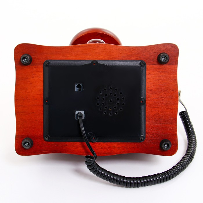 Ретро-телефон с выдвижным ящиком, темное дерево, 16х23х25 см Ретро-телефон с выдвижным ящиком, темное дерево, 16х23х25 см