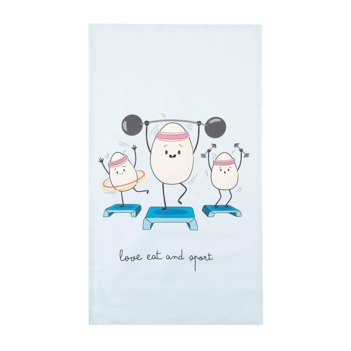 Полотенце пасхальное Этель Love eat and sport 40х73 см, 100% хлопок, саржа 190 гр/м2