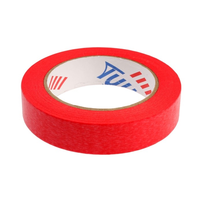 Лента малярная ТУНДРА, клейкая, стойкость к УФ 8 дней, красная, 24 мм x 50 м Лента малярная ТУНДРА, клейкая, стойкость к УФ 8 дней, красная, 24 мм x 50 м