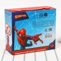 Набор посуды, 3 предмета: тарелка &Oslash; 16,5 см, миска &Oslash; 14 см, кружка 200 мл, "Ты - супергерой", Человек-паук