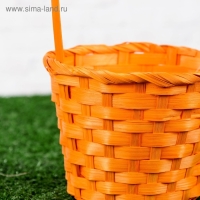 Корзина плетёная, бамбук, оранжевая, средняя Корзина плетёная, бамбук, оранжевая, средняя