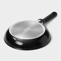 Сковорода Magistro Warrior, d=24 см, h=4,7 см, ручка soft-touch, антипригарное покрытие, индукция, цвет чёрный