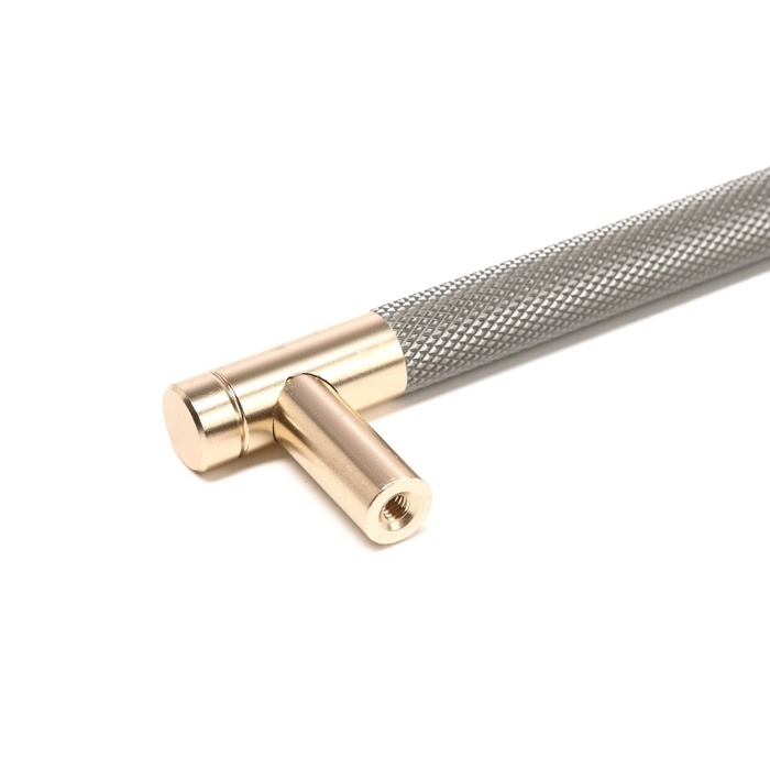 Ручка-рейлинг CAPPIO CRYSTAL, м/о 128 мм, цвет золото/серый