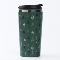 Термостакан в кожзаме "Елочки", 450 мл Термостакан в кожзаме "Елочки", 450 мл