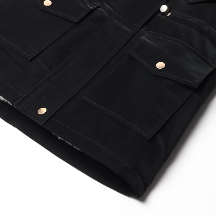 Куртка зимняя для девочек, цвет чёрный, рост 122-128 см