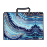 Папка А3 с ручками пластик молния вокруг 30 мм 464 х 316, Erich Krause Marble Kyanite