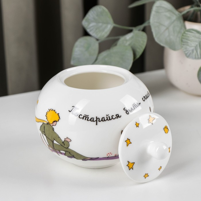 Сахарница фарфоровая «Маленький принц», 490 мл, с крышкой Сахарница фарфоровая «Маленький принц», 490 мл, с крышкой