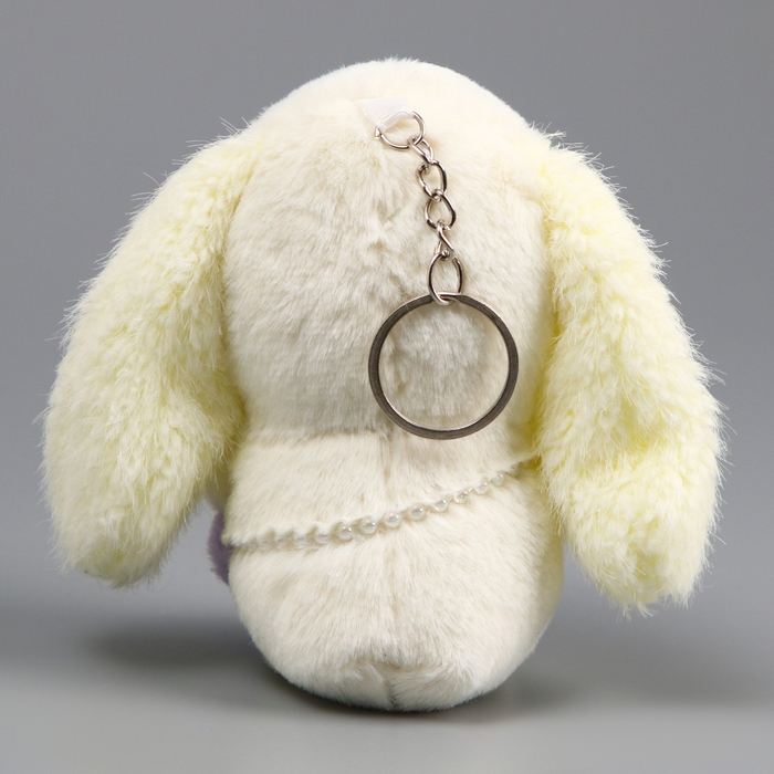 Мягкая игрушка &laquo;Зайка&raquo;, на брелоке, 11 см, цвет белый