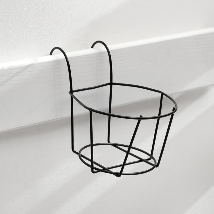 Подвес для кашпо &laquo;Корзина&raquo;, 18 &times; 10,5 см, чёрный