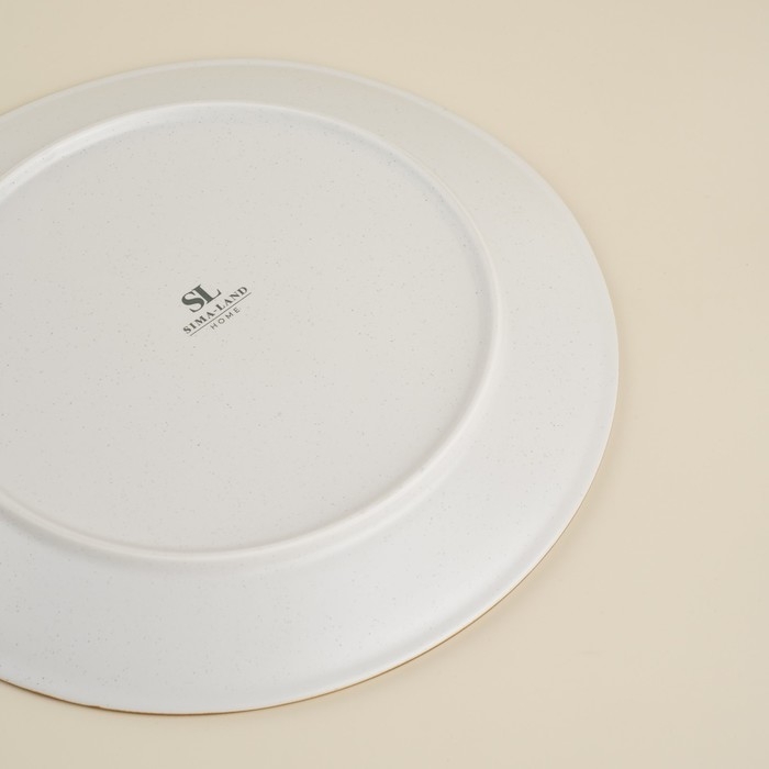 Тарелка обеденная фарфоровая SL Home «Волна в камне», d=25,5 см, цвет белый Тарелка обеденная фарфоровая SL Home «Волна в камне», d=25,5 см, цвет белый
