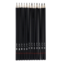 Набор карандашей чернографитных, 12 штук, твёрдость 2Н - 8В, гранённые, заточенные, в картонной коробке Набор карандашей чернографитных, 12 штук, твёрдость 2Н - 8В, гранённые, заточенные, в картонной коробке