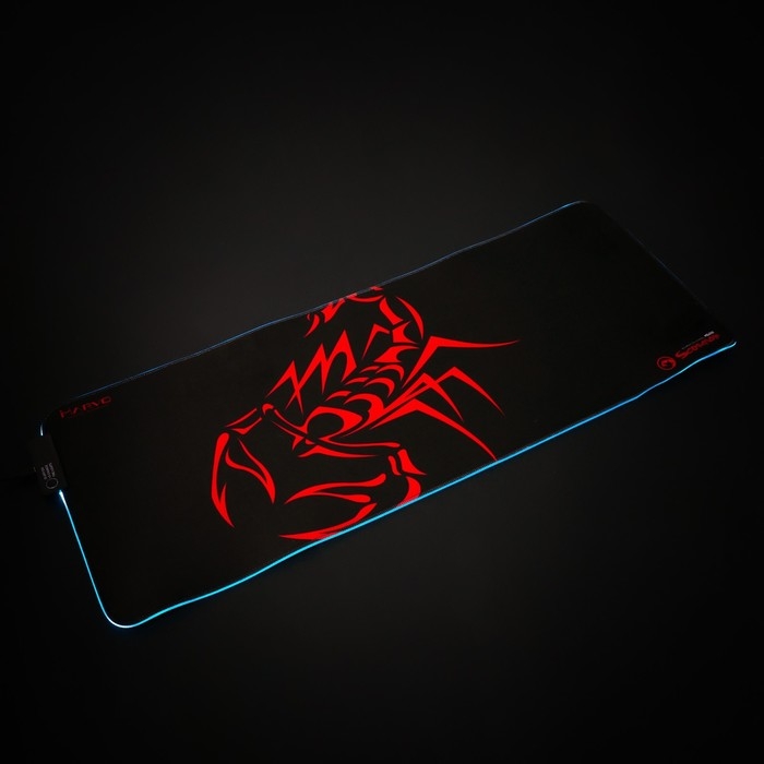 Коврик для мыши MARVO MG010, игровой, 800x305x4 мм, подсветка, чёрный