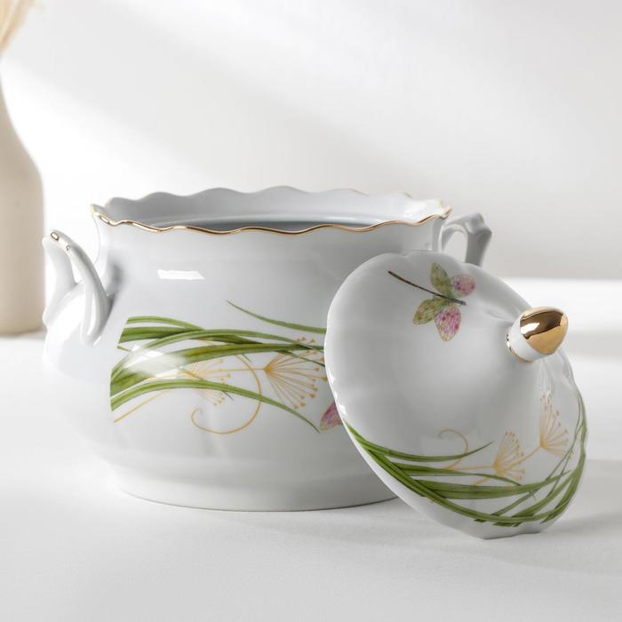 Сервиз столовый фарфоровый &laquo;Стрекоза&raquo;, 37 предметов, 2 вида тарелок