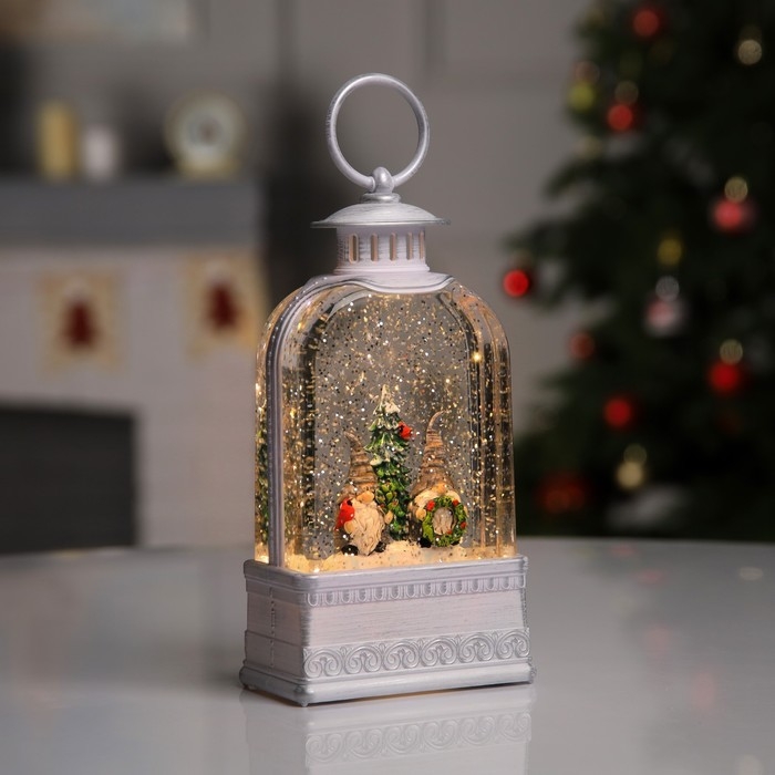 Светодиодная фигура «Фонарь с гномами» 10.7 × 20.5 × 6.2 см, пластик, батарейки ААх3 (не в комплекте), USB, свечение тёплое белое Светодиодная фигура «Фонарь с гномами» 10.7 × 20.5 × 6.2 см, пластик, батарейки ААх3 (не в комплекте), USB, свечение тёплое белое