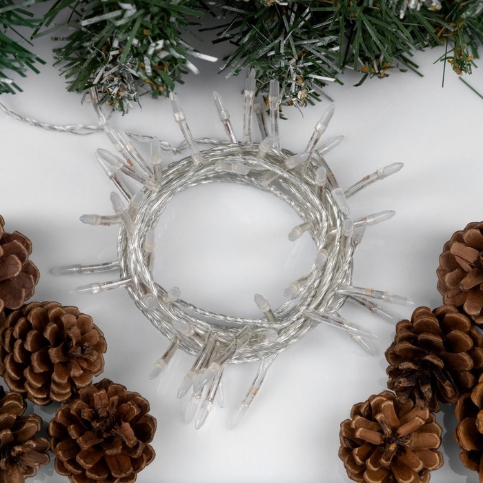 Гирлянда «Нить» 5 м с насадками «Игла», IP20, прозрачная нить, 50 LED, свечение белое, 8 режимов, 220 В Гирлянда «Нить» 5 м с насадками «Игла», IP20, прозрачная нить, 50 LED, свечение белое, 8 режимов, 220 В