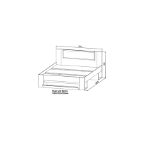 Кровать "Марли" с ящиками, 1600х2000, Белый глянец/Дуб бунратти