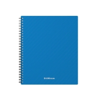 Тетрадь на спирали, 80 листов в клетку, ErichKrause Glance Vivid, пластиковая обложка, блок офсет 100% белизна, МИКС