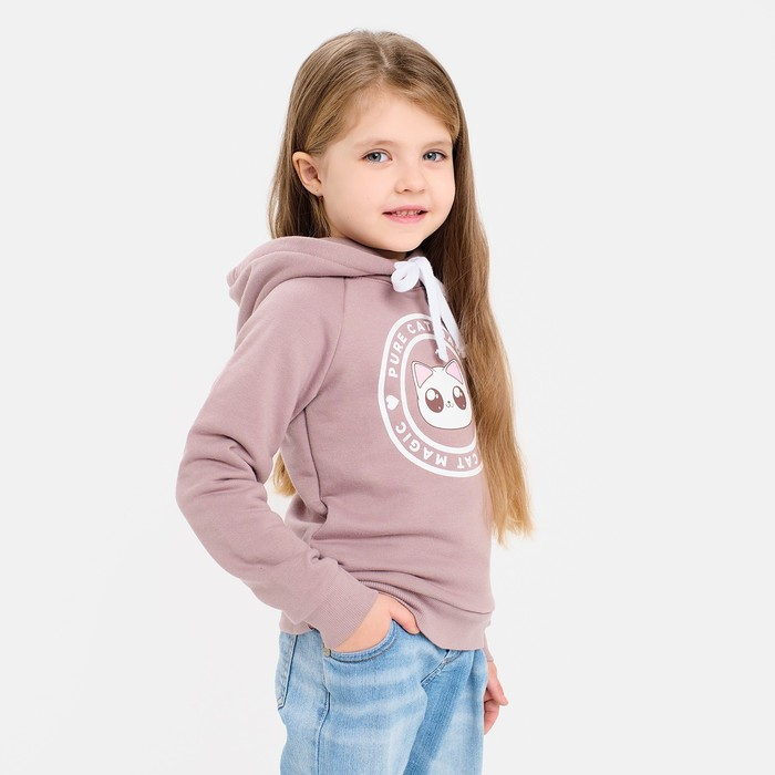 Худи для девочки KAFTAN Худи для девочки KAFTAN "Dream", размер 32 (110-116), цвет коричневый