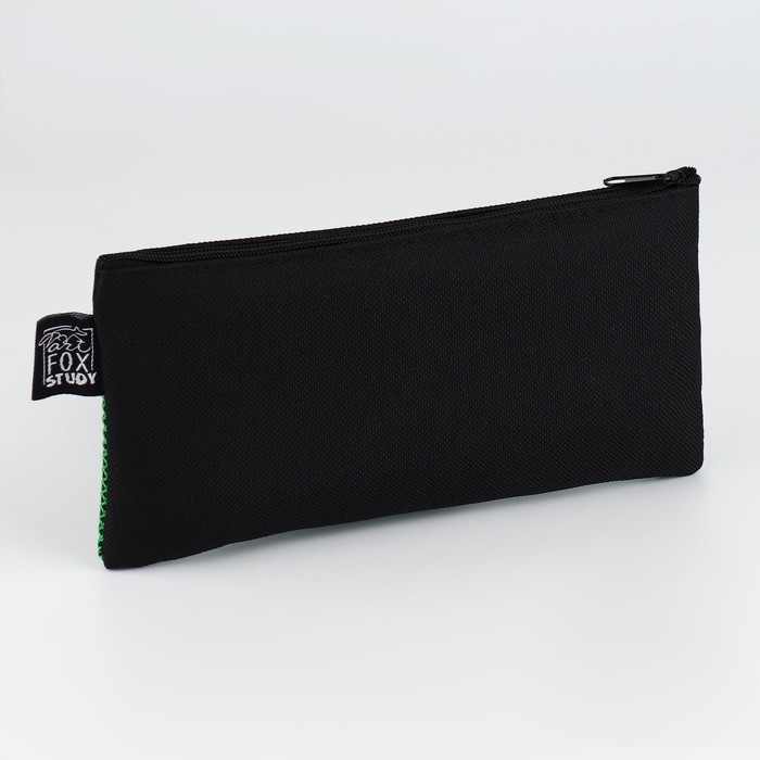 Пенал школьный текстильный &laquo;1 сентября: Чёрная с сеткой&raquo;, 21*10 см