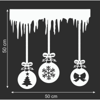 Наклейка декоративная для окон "Шары" 50х50 см