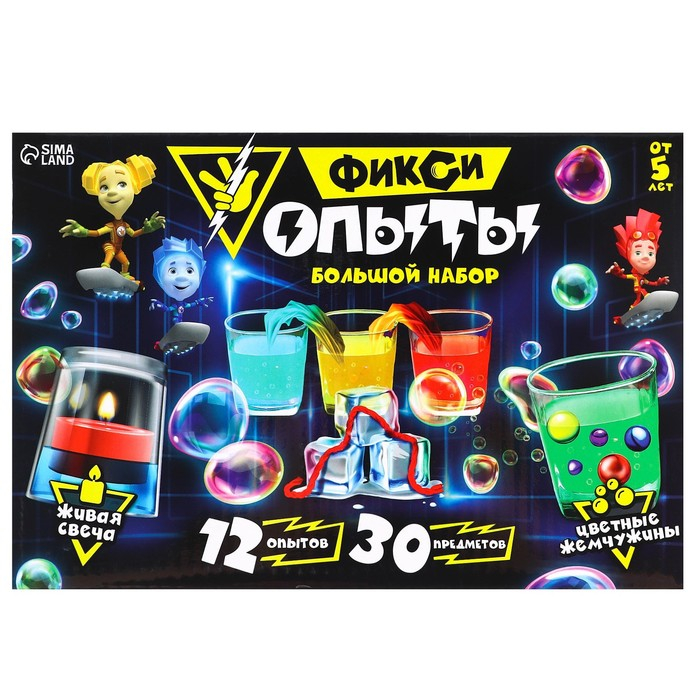 Набор для опытов Фиксики &laquo;Фикси опыты. Большой набор&raquo;, 12 опытов, друзья