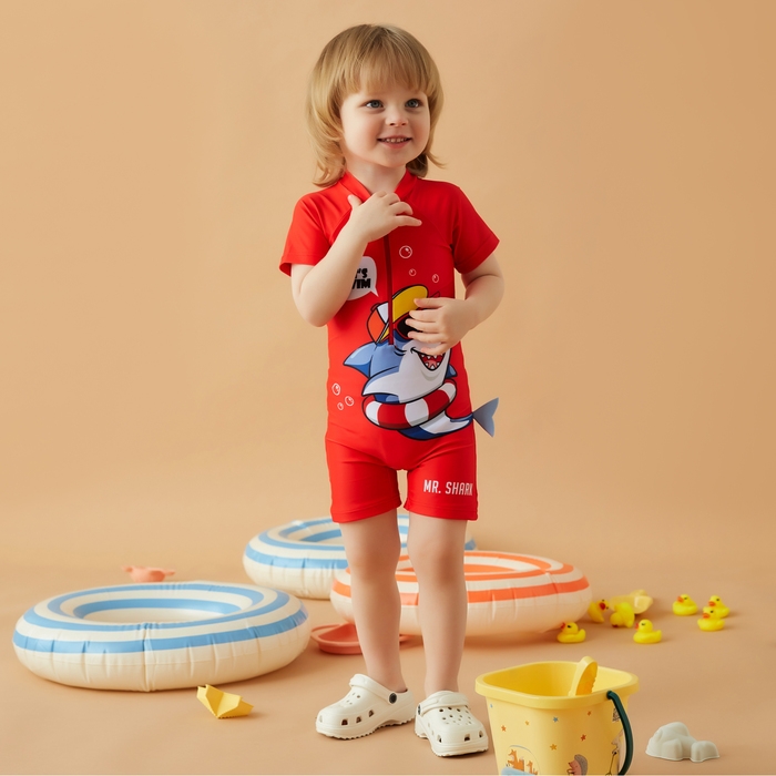 Купальный костюм детский Крошка Я "Акула" рост 98-104 см